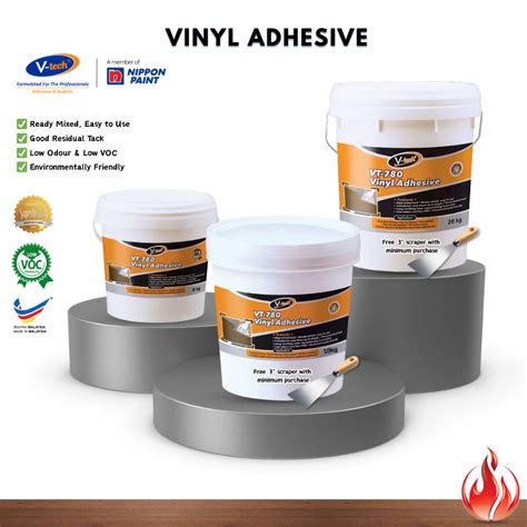 Vtech VT-780 5KG/10KG/20KG Vinyl Adhesive Sealant Flooring Glue Gam ...
