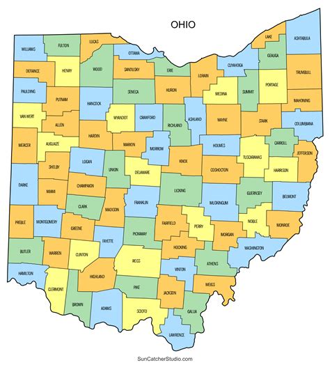 Printable Map Of Counties In Ohio | Maps Of Ohio