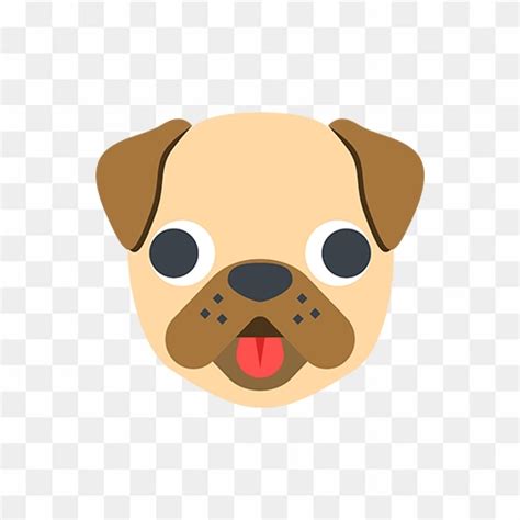 Dog face emoji png transparent image