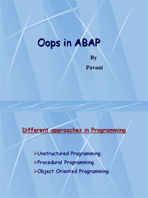 Image result for Object-Oriented Programming ABAP