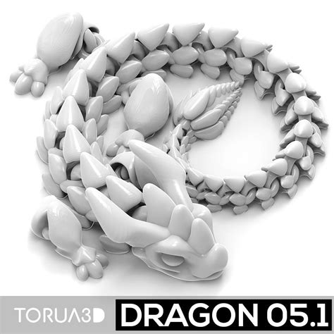 Articulated Dragon 05.1 - STL File for 3D Printing | STL File | 3d ...