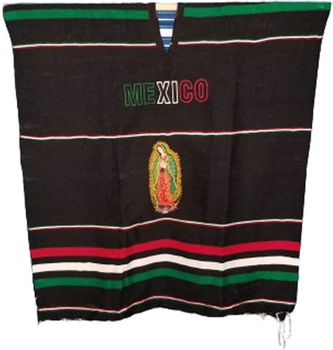 Premium Warm Mexican Flag Zarape Mexican Poncho | Ubuy India