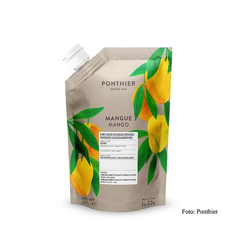 Pureer mango, 9% suiker, Ponthier, 1 kg, tas | GOURMET VERSAND Online ...