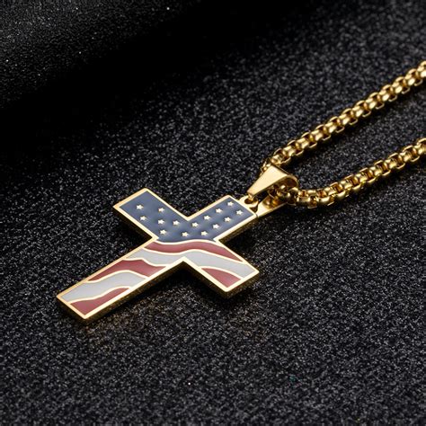 Stars and Stripes Crucifix – Targaryen Treasures