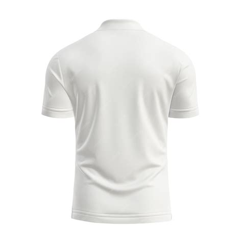 Premium Photo | A blank white polo shirt back view isolated on a white ...