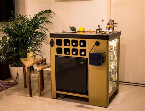 HAUS OF BARS by SpeedX - Model X Home Bar Cabinet Mat Gold & Mat Black ...