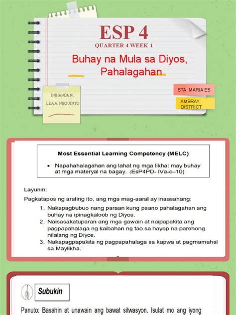 Image result for ESP 5 Quarter 4 Week 1 Module