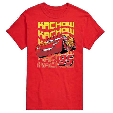 Disney's Cars - KACHOW 95 Lightning McQueen- Men's Short Sleeve Graphic ...