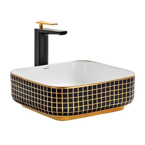 Cera Senator Shields Art Decor Table Top Wash Basin - Gold Wholesale ...