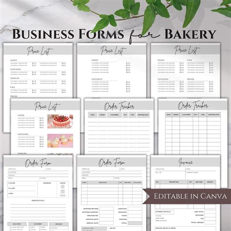 Bakery Order Form 的图像结果