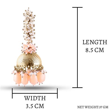 Peach Mishti Jhumka – Shona's Style