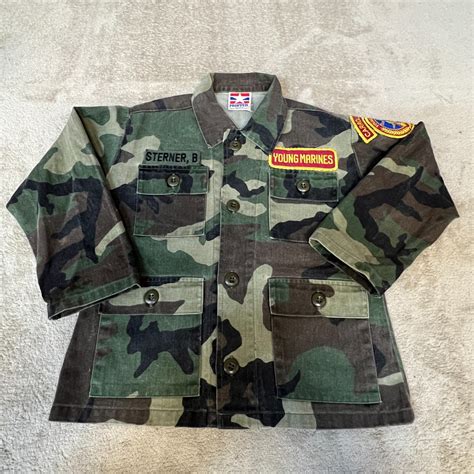 Carroll Camo Army Shirt "Young Marines" LS Green Boy's (See Dimensions ...