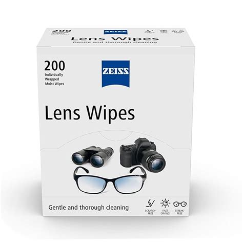 ZEISS Lens Wipes 200 Count- Pack of 1| Lens Cleaner - Perfect for ...