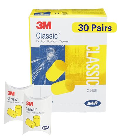 Buy 3M E-A-R Classic Earplugs 310-1060 Uncorded in Pillow Pack (1 pair ...