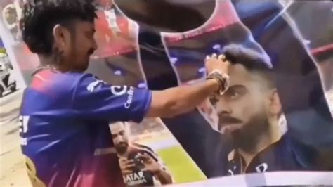 Fan Offers Blood Tilak To Virat Kohli’s Poster In Shocking Display Of ...