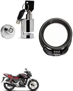 autoformonix Heavy Disc Brake Lock with Helmet Lock Black for Hero ...
