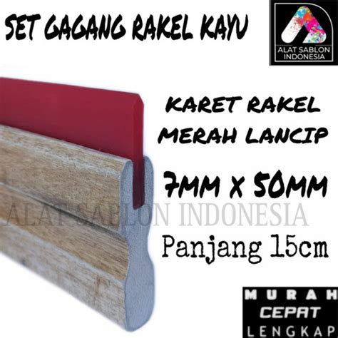 Jual RAKEL SABLON LANCIP MERAH 7MM DGN GAGANG KAYU 15 CM - Jakarta ...