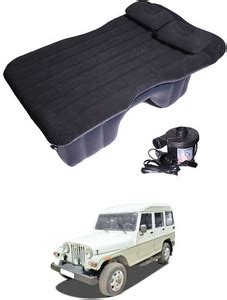RKPSP Black Inflatable Car Bed/Two Pillows/Air Pump/Repair Kit For ...