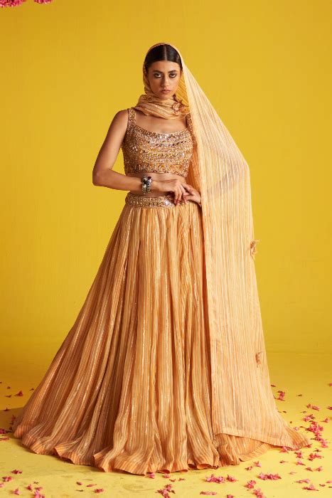 Shop Jyoti Yellow Lehenga Set with Hand Embroidery