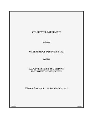 Fillable Online bcgeu WaterBridge Equipment Inc. - BC Government and ...