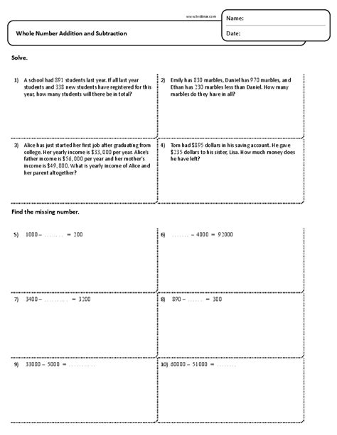 Image result for Whole Number Answer Addition
