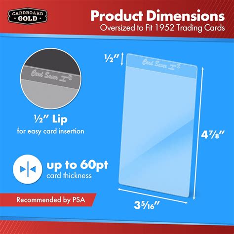 Cardboard Gold Card Saver 1 - Semi Rigid Card Holder for Graded India ...