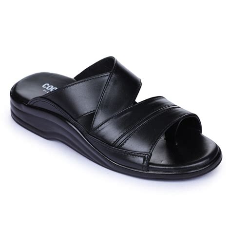 Buy Coolers Casual (Black) Slippers For Men 7123-79 By Liberty