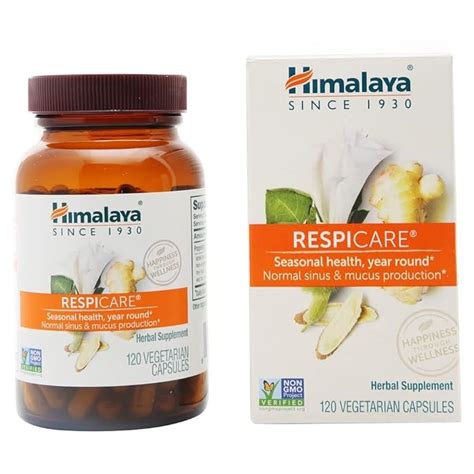 Buy Himalaya Herbal Healthcare - RespiCare - 120 Vegetarian Capsules ...