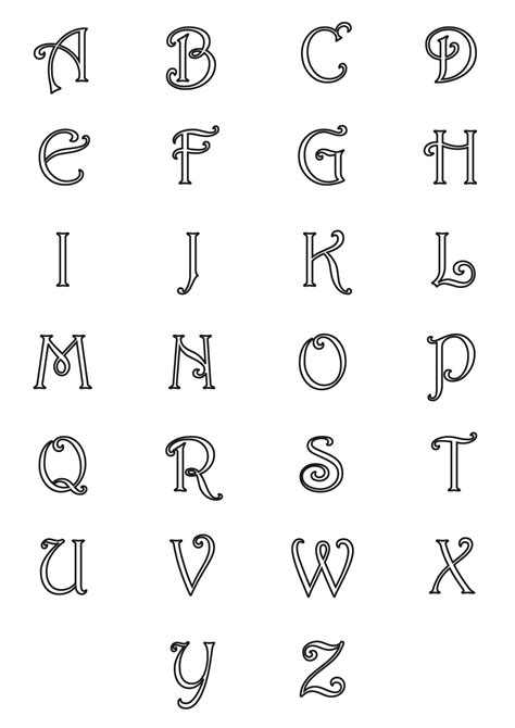 Fancy Alphabet Letters Templates - 10 Free PDF Printables | Printablee