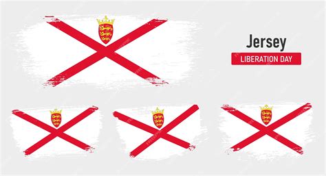 Premium Vector | Textured national flag of Jersey with painted brush stroke effect
