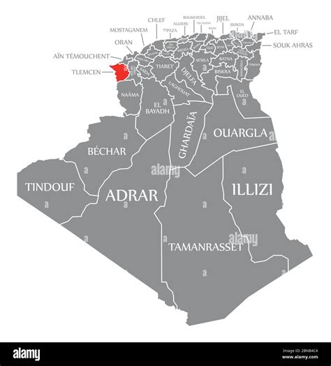 Map Tlemcen Algeria