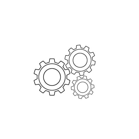 Icona vettore modello logo ingranaggio | Vettore Premium