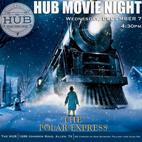 Movie Night: Polar Express at The HUB, Allen on 7th December, 2022