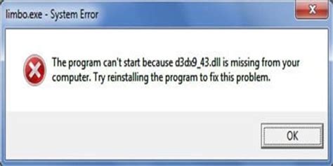 Image result for The Code Execution Cannot Proceed D3dx9 43