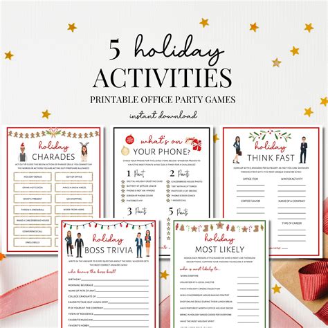 Holiday Office Party Games, Holiday Office Party Printable, Holiday ...