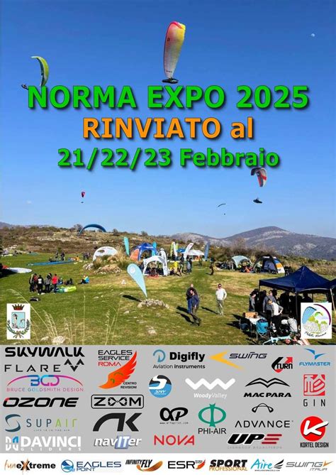 NORMA EXPO 2025 (Nuova Data), Decollo Norma, Cisterna, 21 February to ...