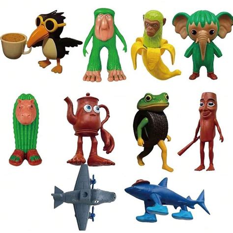 8 PEÇAS Cérebro Italiano Tralalero Tralala, Figuras de Meme de Tubarão ...