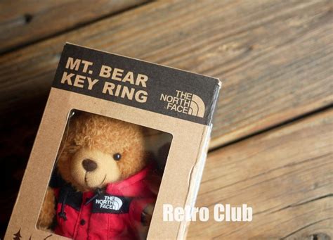 Retro CLUB【一元起標】【全新】美國品牌 The North Face MT BEAR KEYRING 北臉 小熊 鑰匙圈 吊飾 紅色 ...