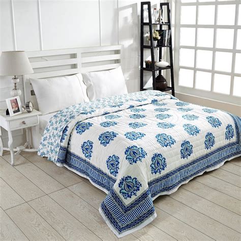 Buy Ratan Jaipur Quilt King Size Blue Color Online at Low Prices in ...