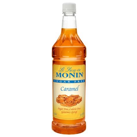Monin, Sugar Free Caramel Syrup, 1 L. (4 Count) - RocketDSD