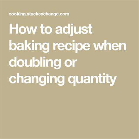 how to adjust baking recipes