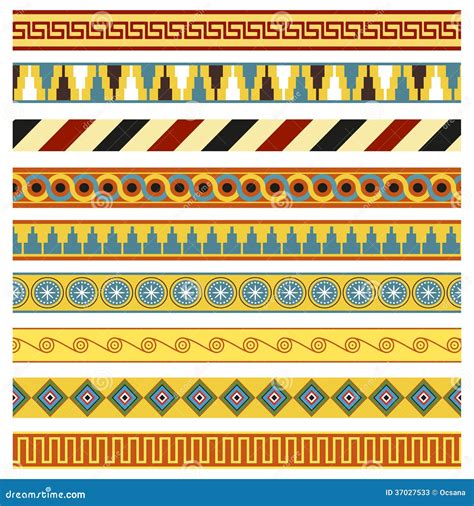 A Pattern With Egyptian Elements And Motifs Of The Ancient World ...
