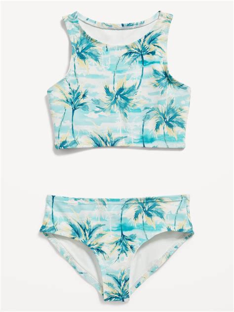 Old Navy Printed Bikini Swim Set for Girls blue - 566802012