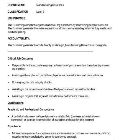 Image result for Purchasing Assistant Job Description