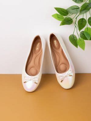 Buy Inc.5 Womens White Solid Pointed Toe Party Wear Ballerinas (EURO 35 ...