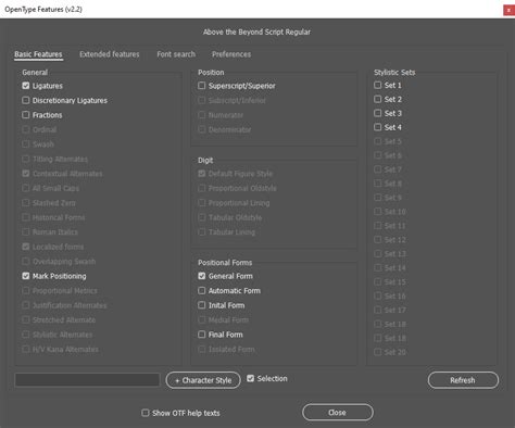 Image result for OpenType Features