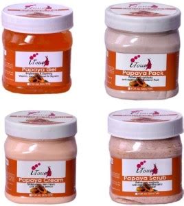 I TOUCH HERBAL PAPAYA GEL CREAM SCRUB FACE PACK 500 GM X 4 Scrub ...