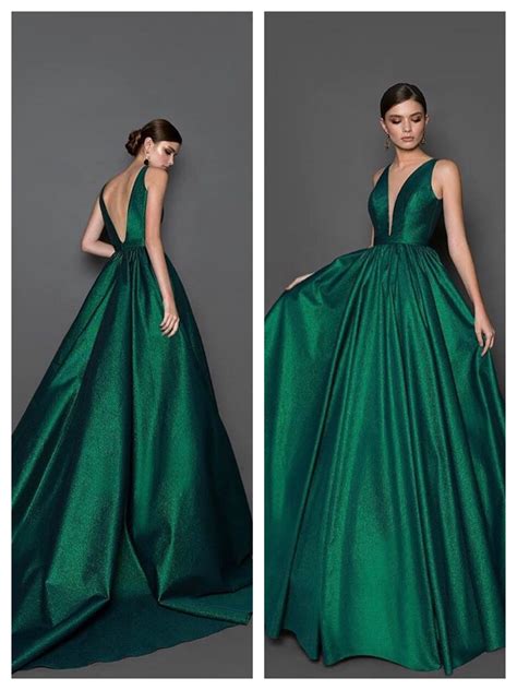Emerald Green Floor Length Dress