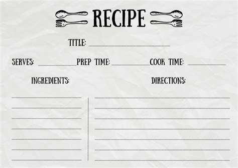 Type And Print Recipe Cards Free Printable Recipe Cards To Print ⋆