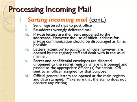 Organization Mail Management | PPT